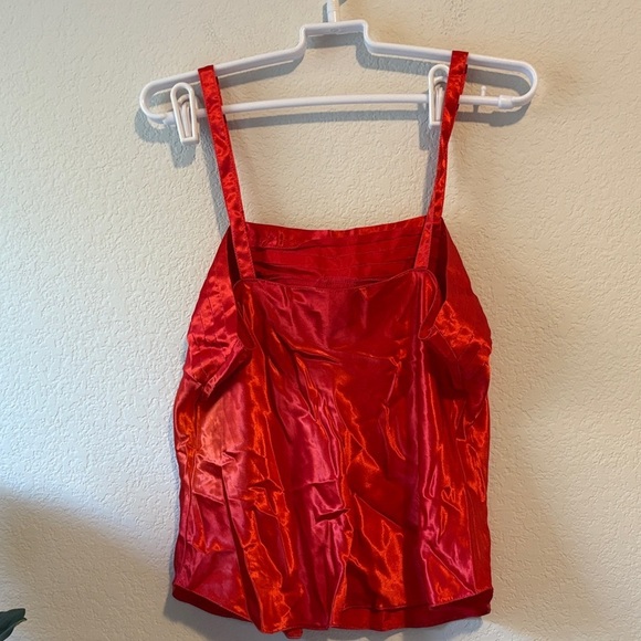 Vintage lingerie red cami slip top - Picture 4 of 4